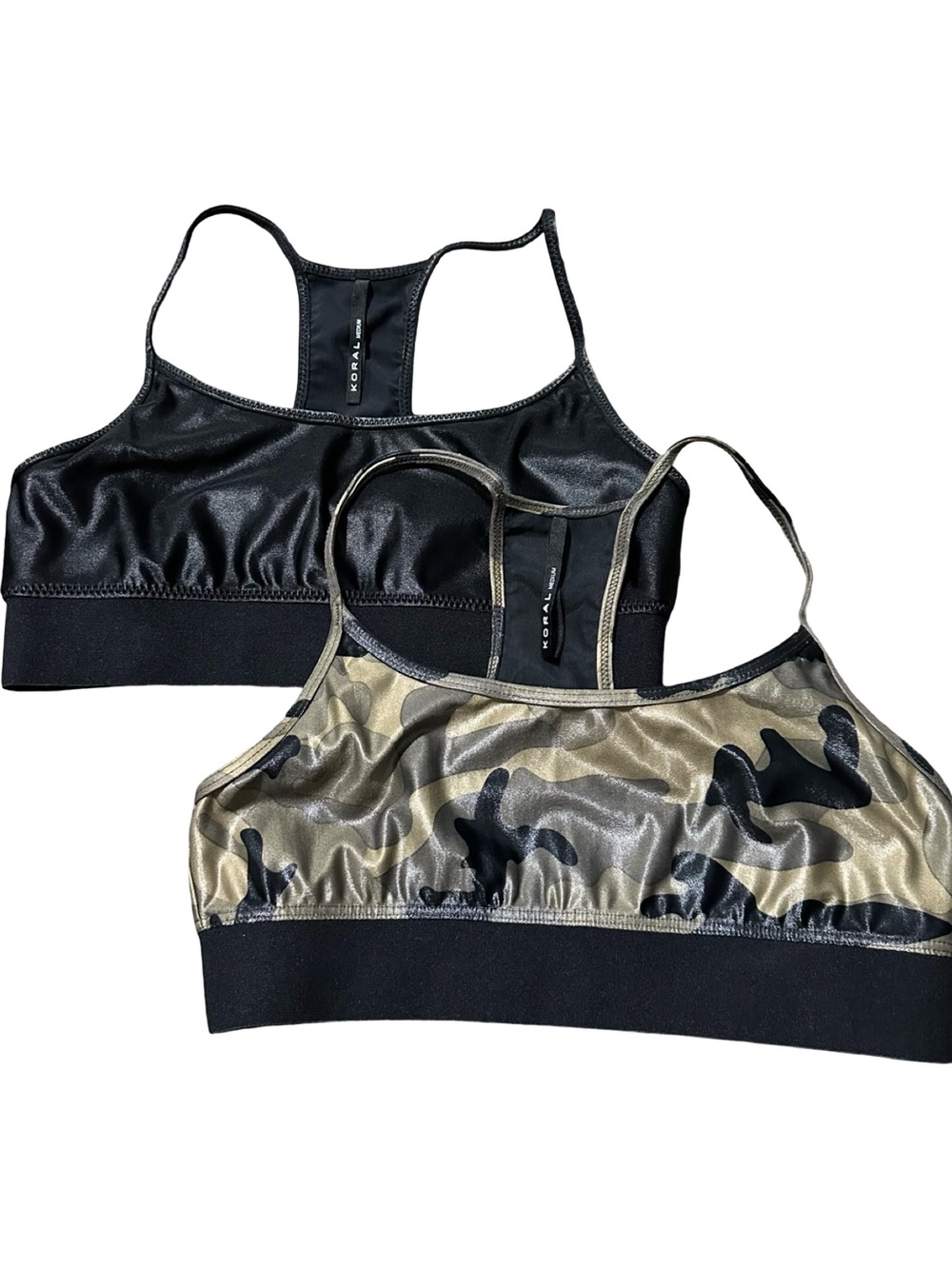 Koral TWO Women’s Size M Camo & Black Sweeper Liquid Sports Bra